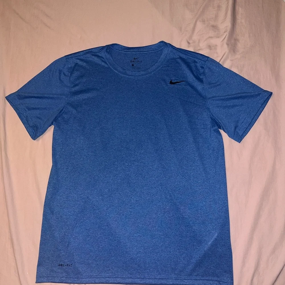 Nike Dri-FIT Athletic Shirt Heathered Blue Size L
